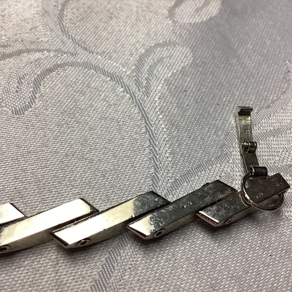 STERLING LINK BRACELET 28 grams vintage UNIQUE. SILVERS GONE SKY HIGH ! - Picture 2 of 13